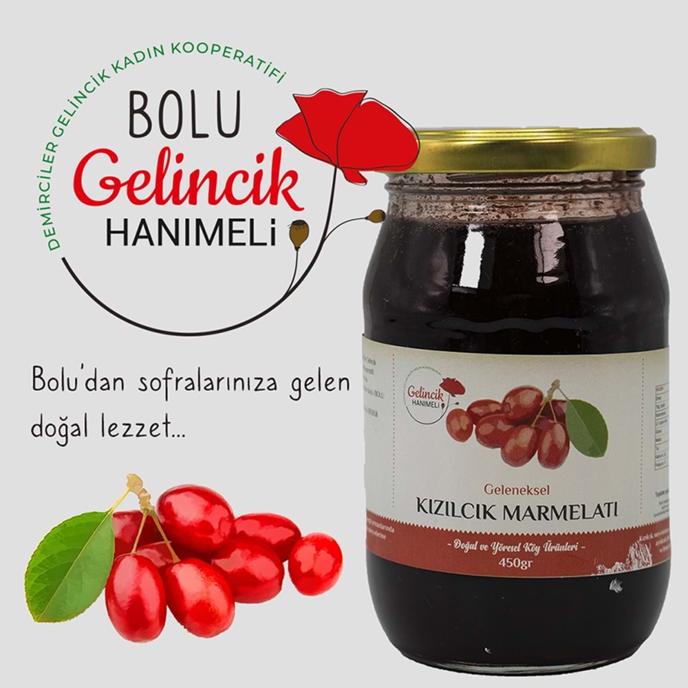 GELENEKSEL KIZILCIK MARMELATI 450gr