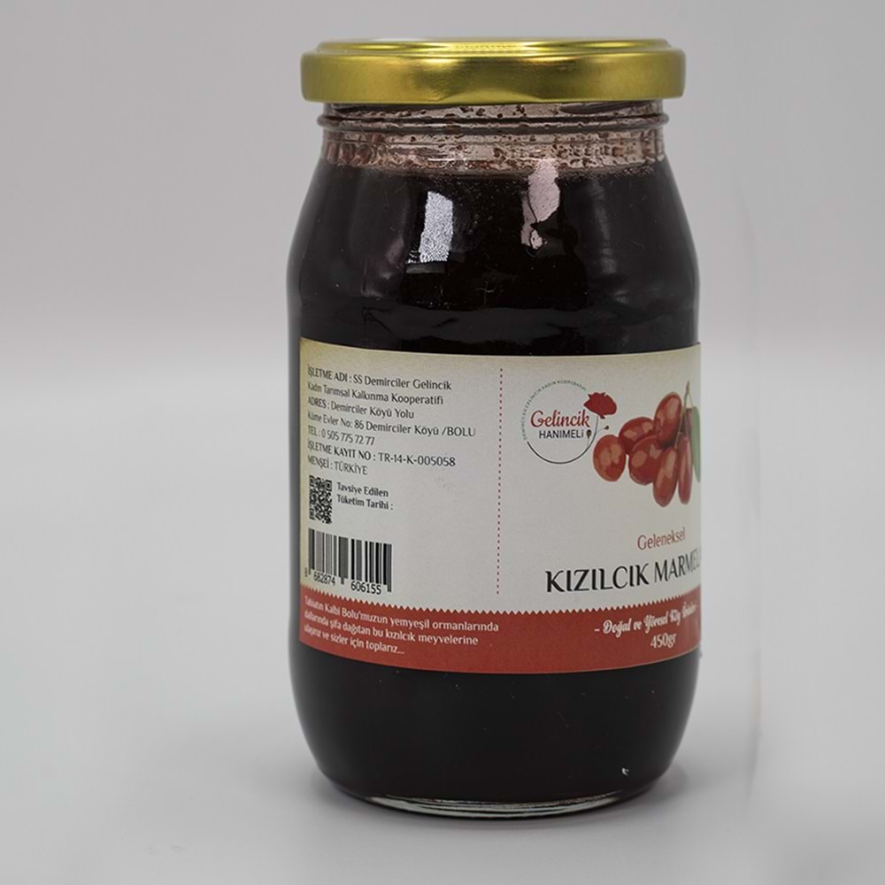 GELENEKSEL KIZILCIK MARMELATI 450gr